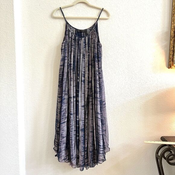 Nicholas K Tie Dye Grunge Fairy Oversized Sleeveless Layered Gauze Dress - Picture 1 of 8